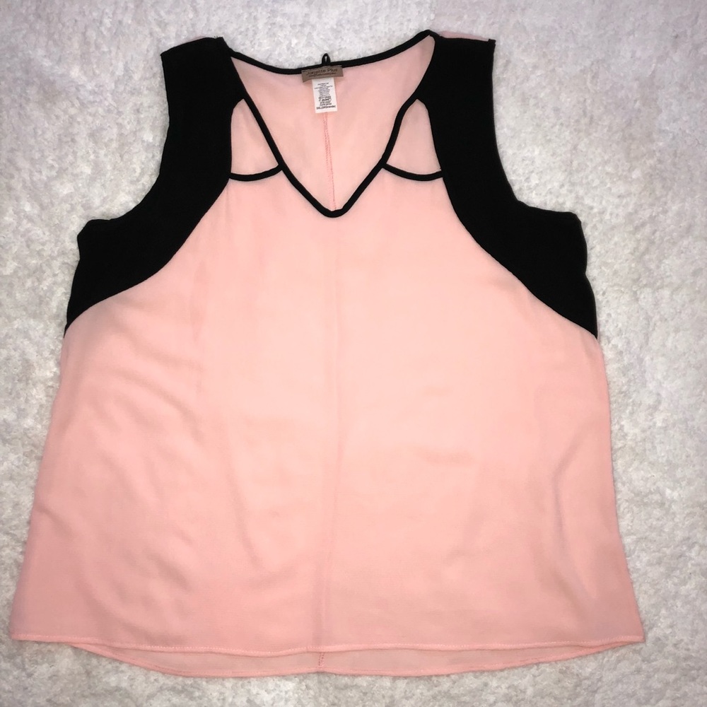 Pink and Black Boutique Top